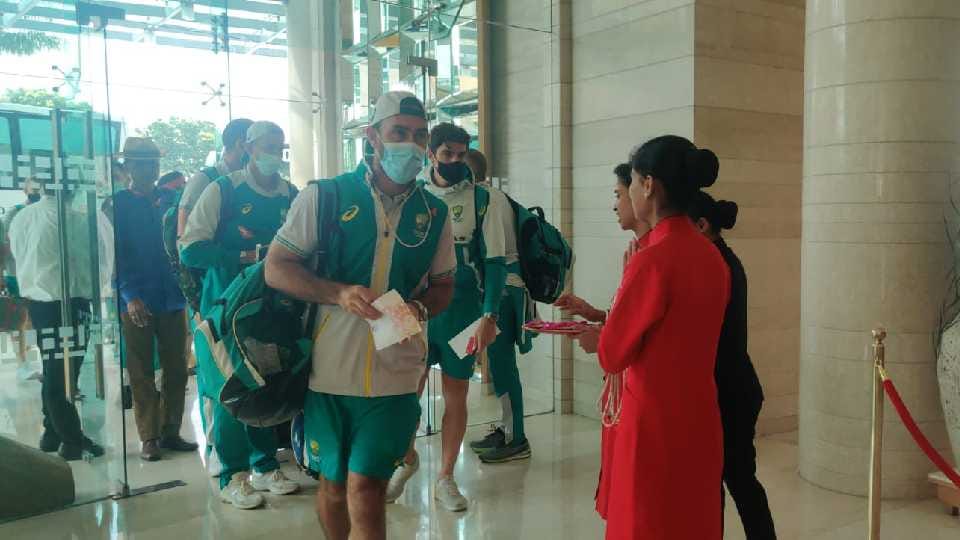 Australia cricket team reached chandigarh