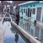 इस्लाम नगर में हुआ जलभराव