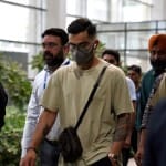 विराट कोहली और जसप्रीत बुमराह, संजना गणेशन के साथ