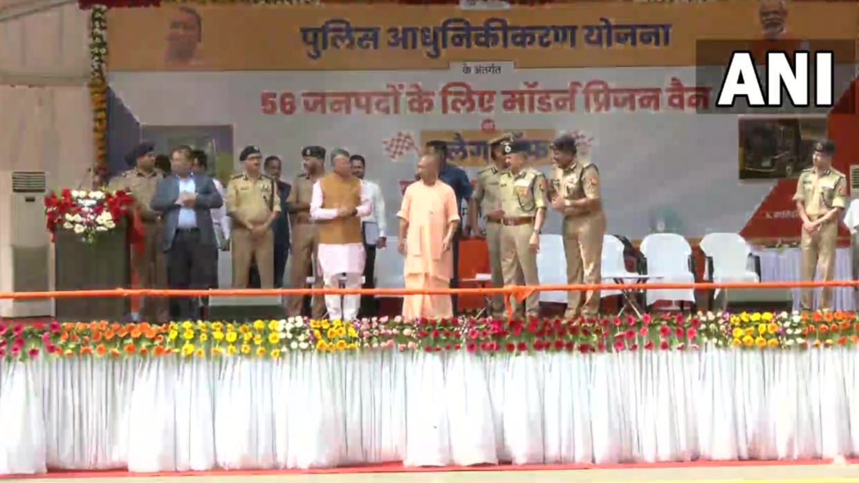 CM Yogi Adityanath launches modern prison vans for 56 districts in Uttar Pradesh.