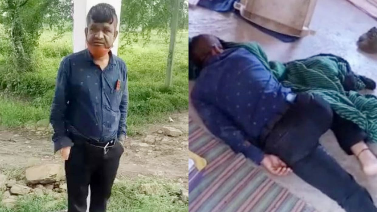 Dhar news drunk teacher fell face down in class created ruckus in government school