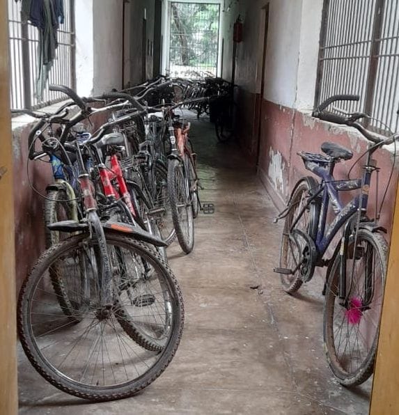 Hardoi, Broken windows, waterlogging in the premises, mosquitoes sucking blood