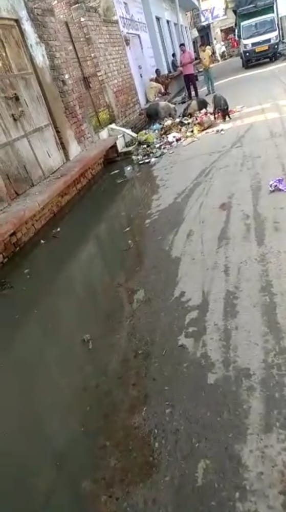 Hathras: Anger erupted over waterlogging problem, demonstrated