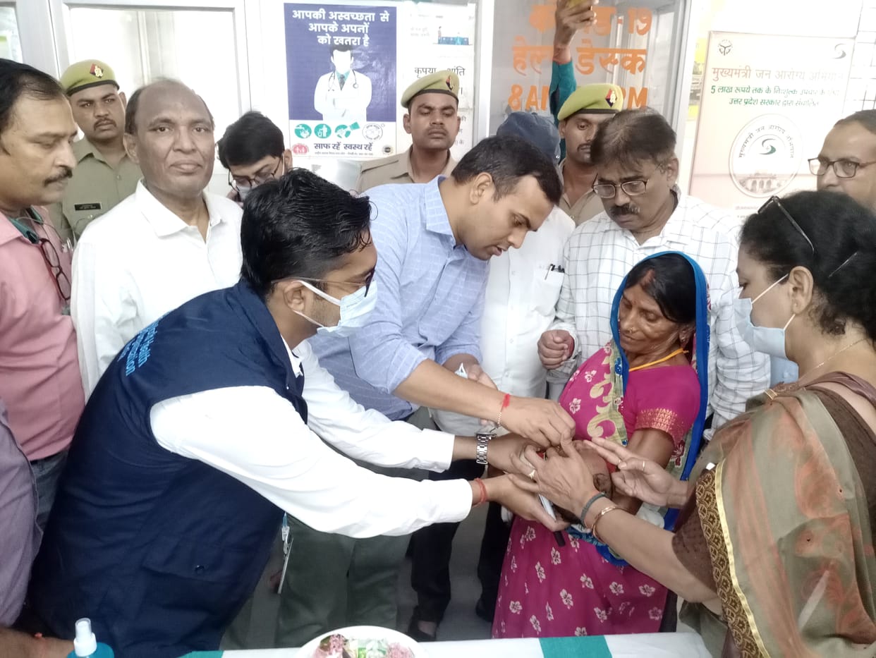 DM launched pulse polio campaign from district hospital