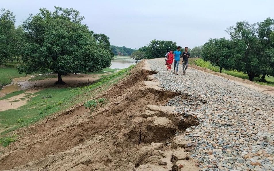 Tied soil got washed away by rain, problem increased