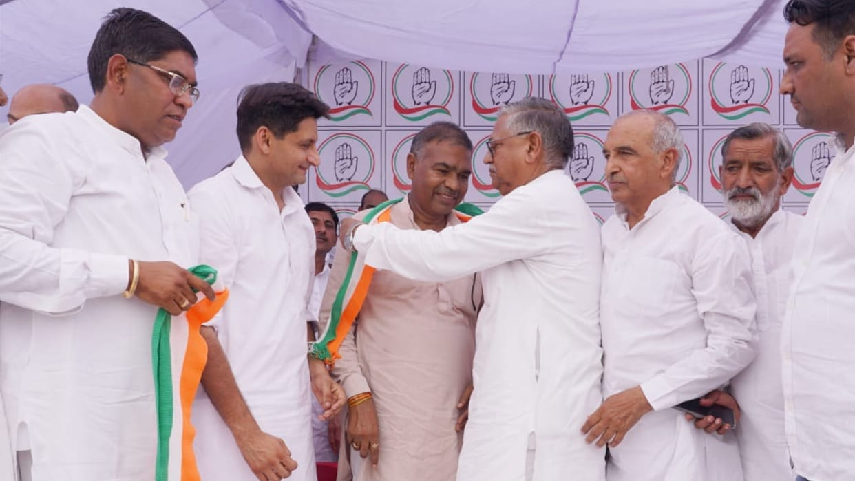 Former BJP candidate from Adampur Karan Singh joined Congress