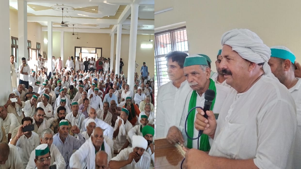Muzaffarnagar: BKU President Chaudhary Naresh Tikait says Government wants to grab the land of farmers