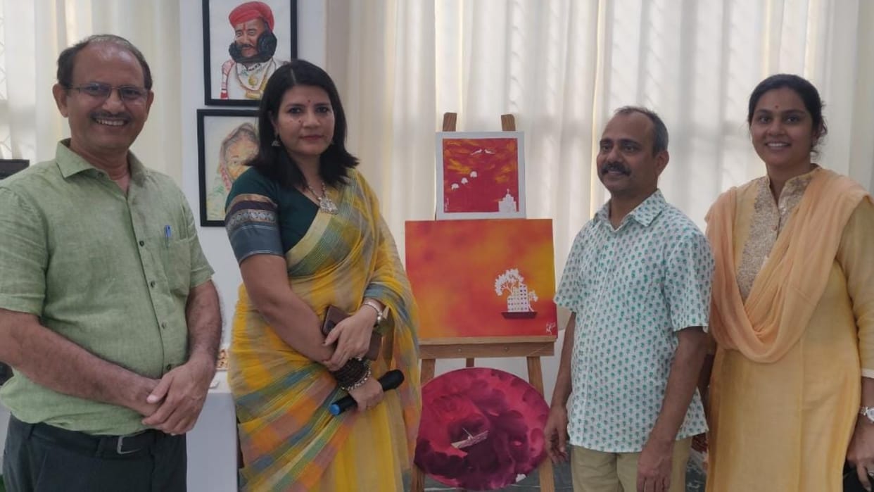 Art exhibition organized in Rajasthan Lalit Kala Akademi Jaipur