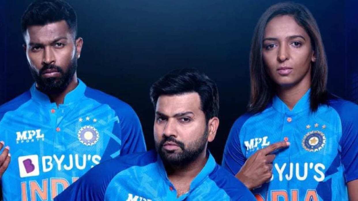 BCCI launches new T20 jersey of Team India with Hardik Pandya Rohit Sharma Harmanpreet before T20 World cup