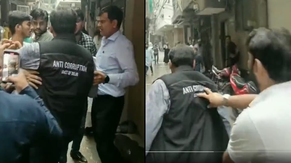 Video of assault on ACB team that went to raid Amanatullahs house surfaced