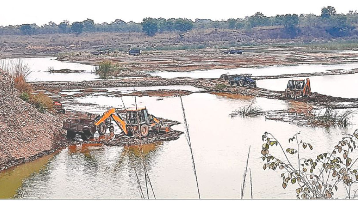 Illegal mining in  Yamunanagar of Haryana
