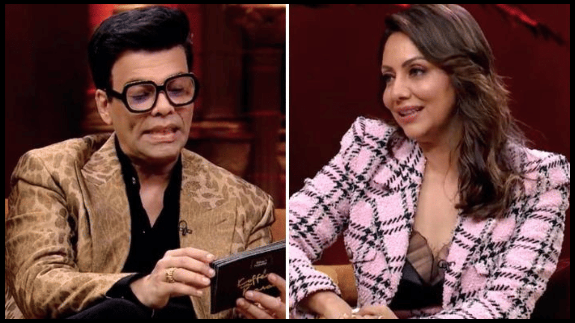 Koffee With Karan 7 Promo Karan Johar Gauri Shah Rukh Khan Suhana Maheep Kapoor Hrithik Roshan Bhavana Pandey