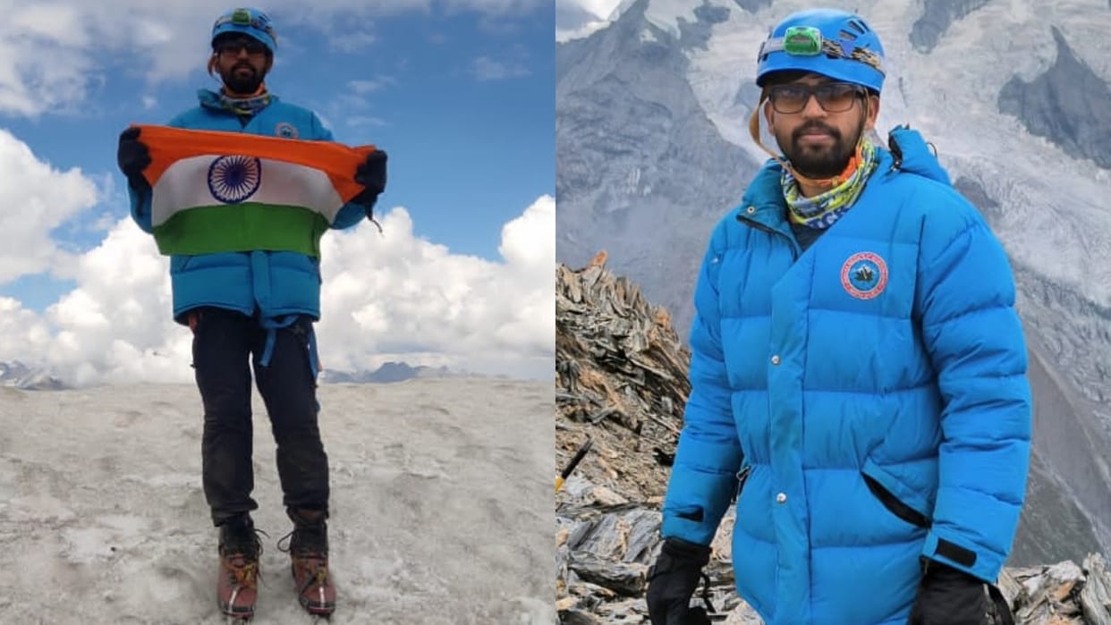 Lalit Saini of Rajasthan hoisted tricolor on highest peak of Dras among 35 climbers