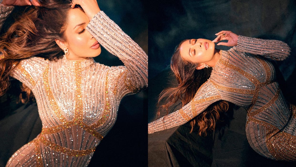 Malaika Arora Shows her bold look in new Photos in tight Fighting shimmery Gown Fans Says Beautiful