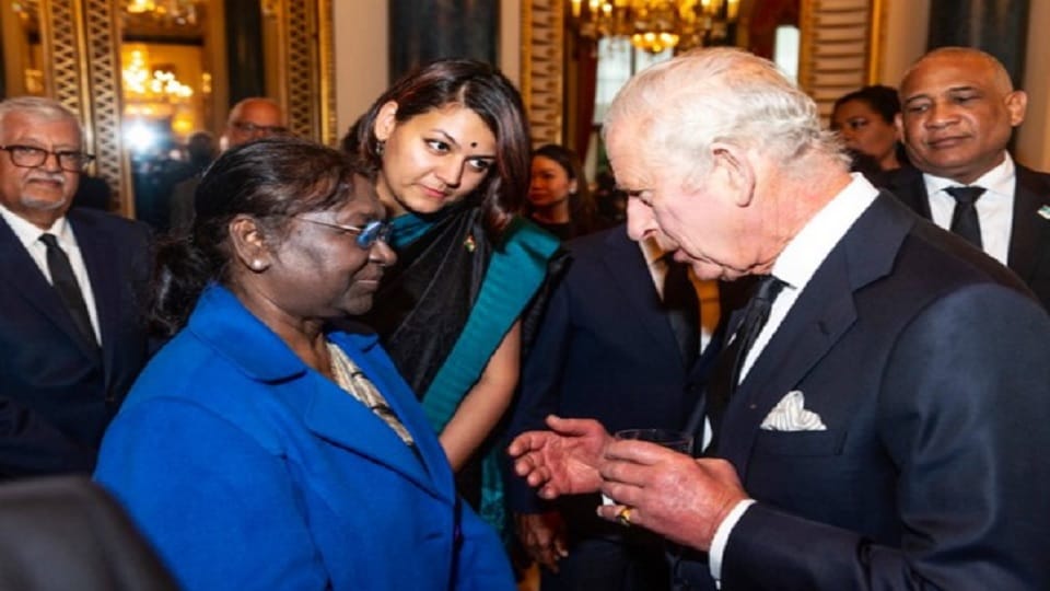 President Droupadi Murmu meets King Charles III at Buckingham Palace