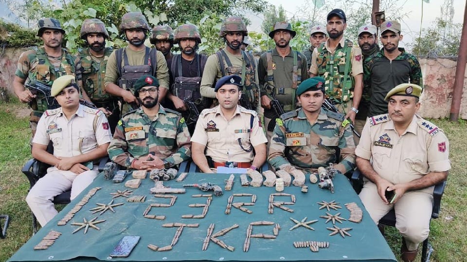 Terrorist hideout destroyed in Ramban, arms and ammunition recovered