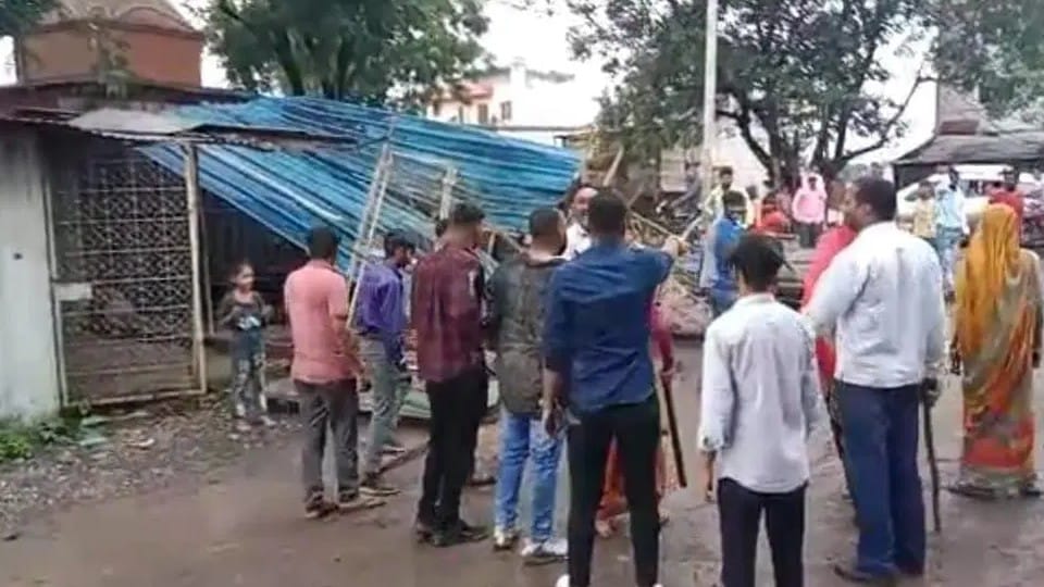Uproar over removal of shop in Simrol, three villagers scorched in an attempt to self-immolation