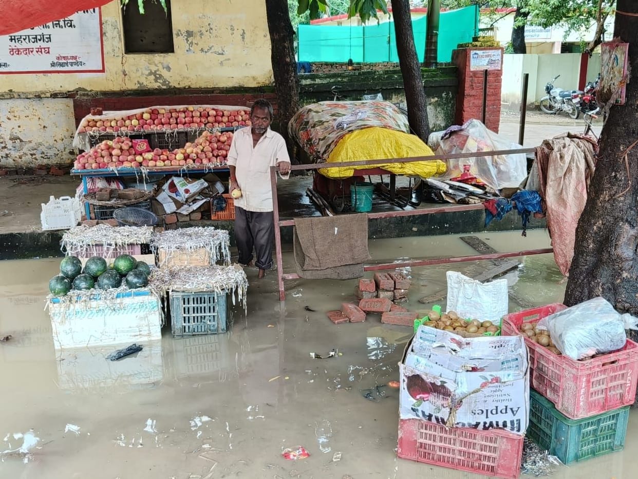 From city to village, only water on the roads