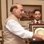 रक्षा मंत्री राजनाथ सिंह और मिस्र के उनके समकक्ष जनरल मोहम्मद जकी।