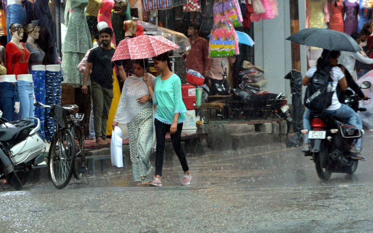 Rain during the day, changed weather patterns