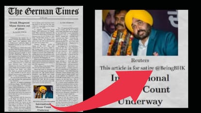 Fact Check: Was the news of Bhagwant Mann being dropped from the plane really published by the German Times?