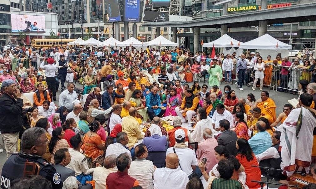 Gita Yagya in Toronto on the last day of the festival, procession taken out