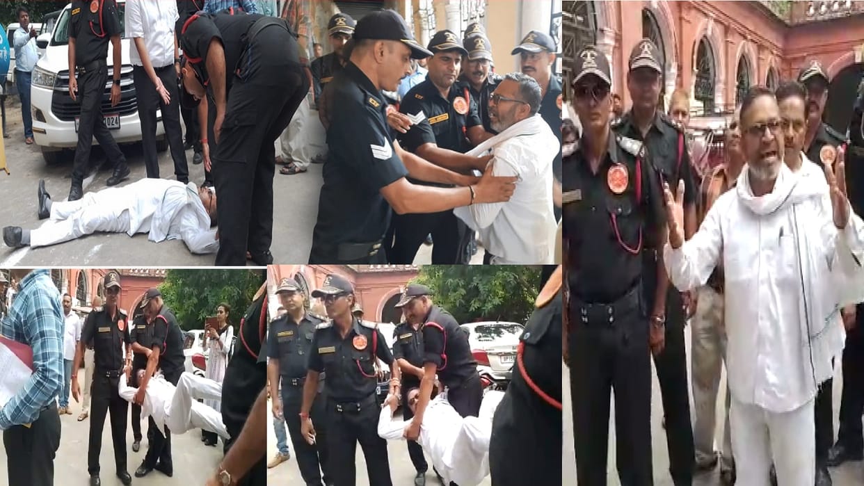 Misbehaved with Councilor Ehsan Ansari after out of Municipal Commissioner office in Meerut , see photos