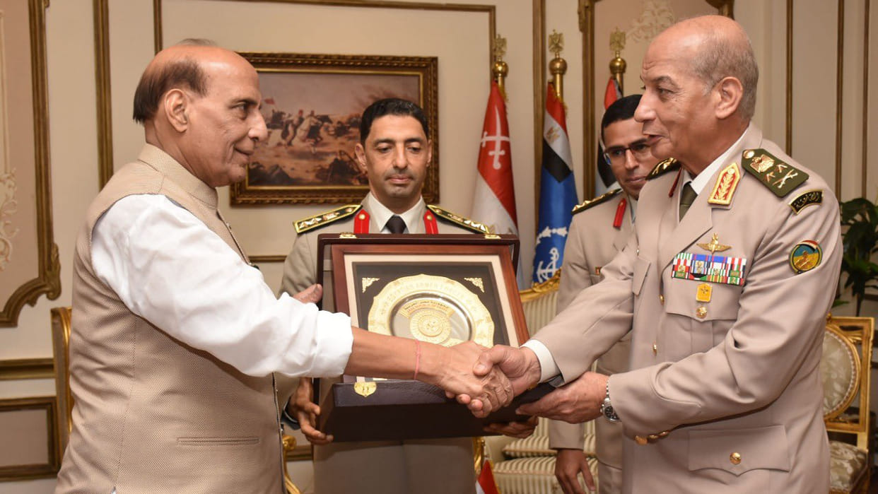 India and Egypt sign MoU to further defence cooperation during Rajnath Singh visit