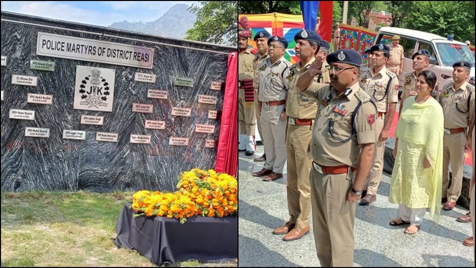 DGP Dilbag Singh inaugurated Police Martyrs Memorial in Reasi