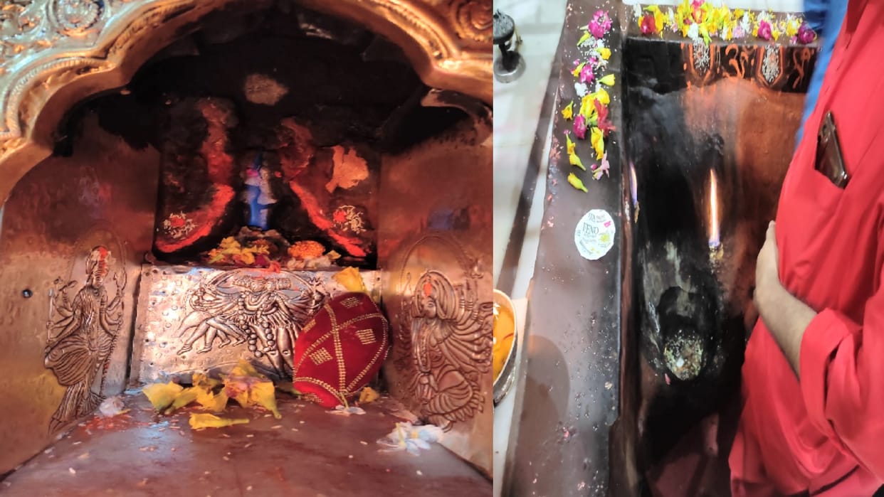 The doors of Maa Jwala will open at five o'clock in the morning in Shardiya Navratri, coconut and  photography
