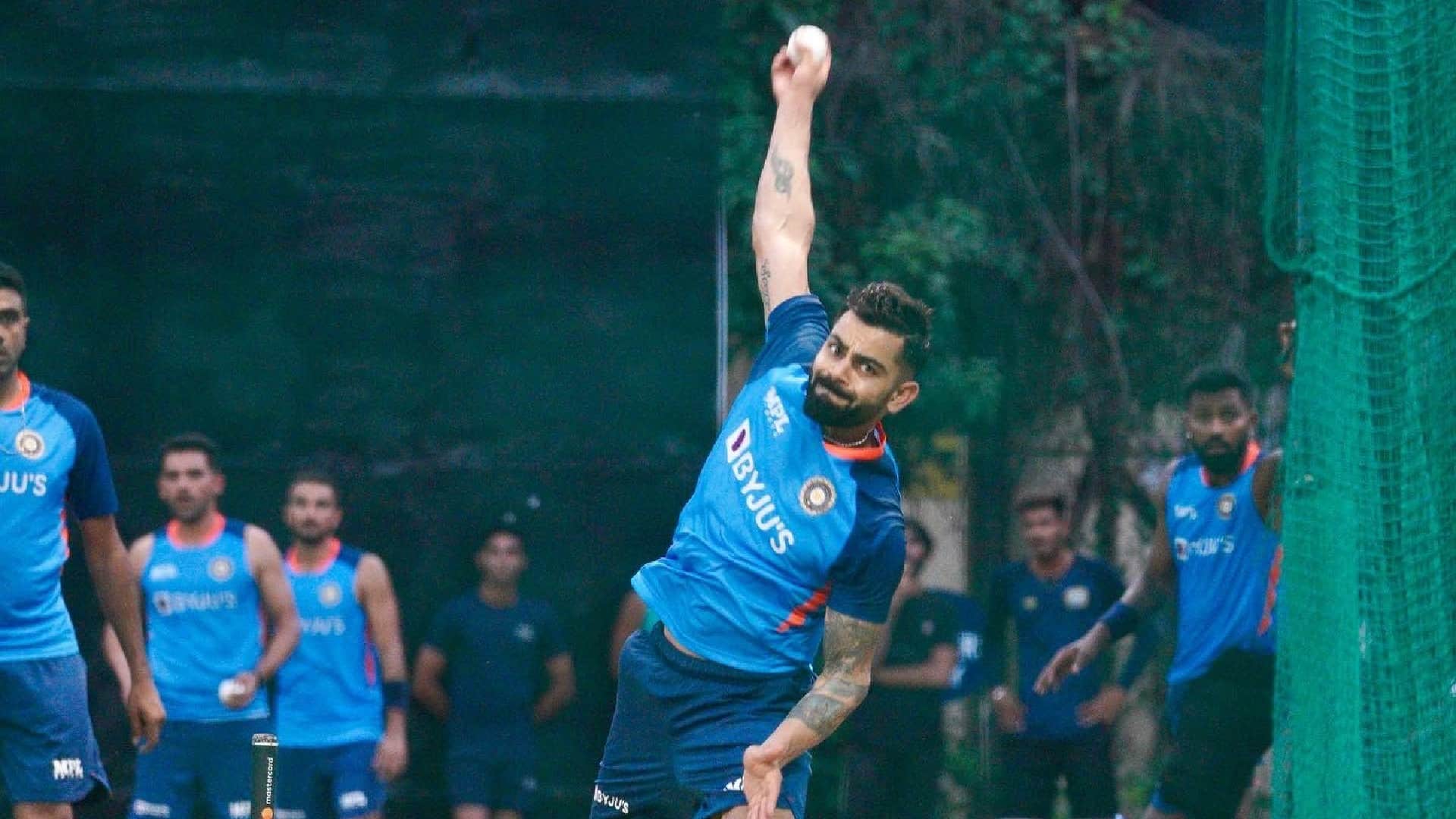 Virat Kohli bowled for 30 minutes in nets before T20 Match against Australia in Mohali