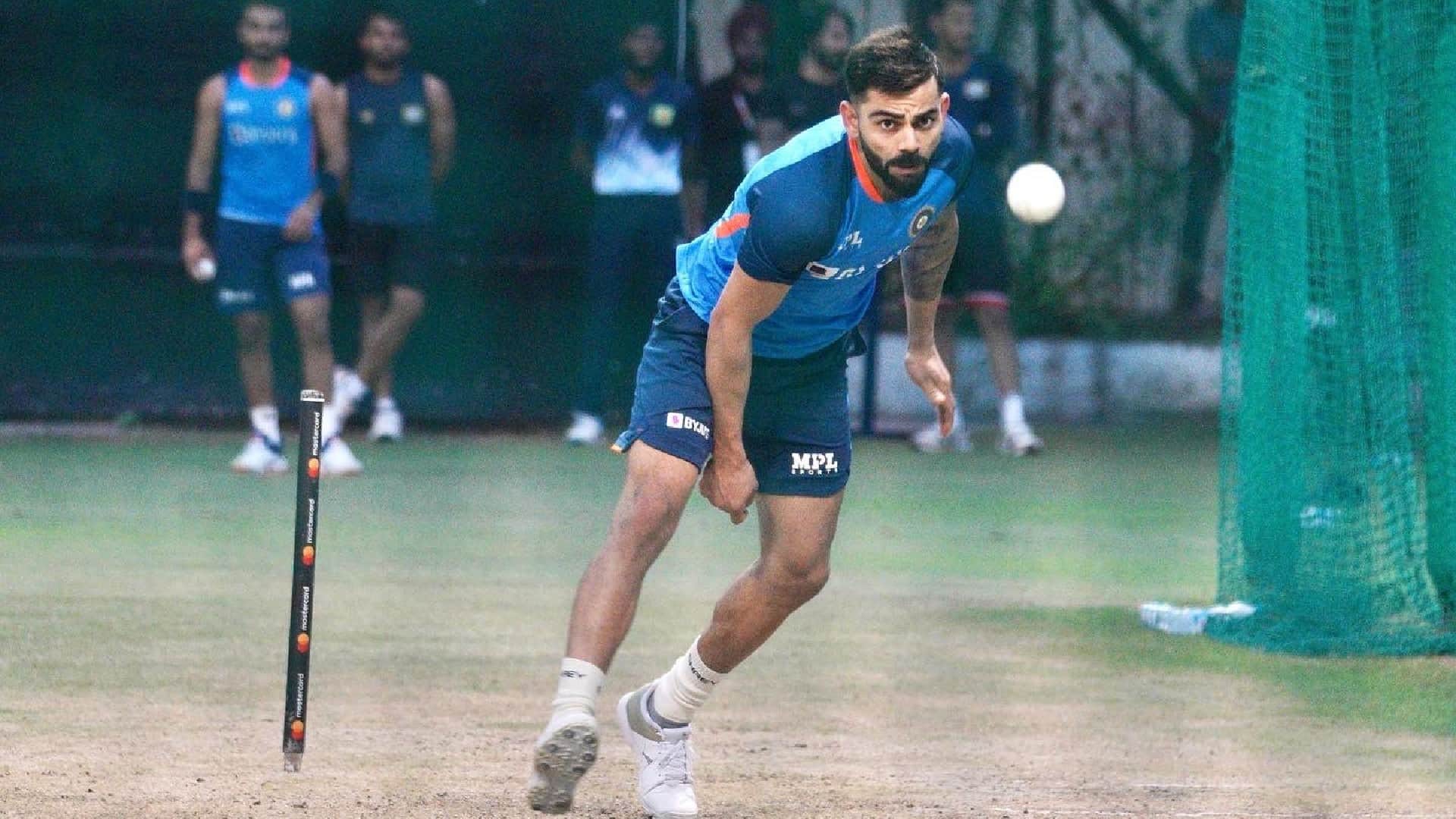 Virat Kohli bowled for 30 minutes in nets before T20 Match against Australia in Mohali
