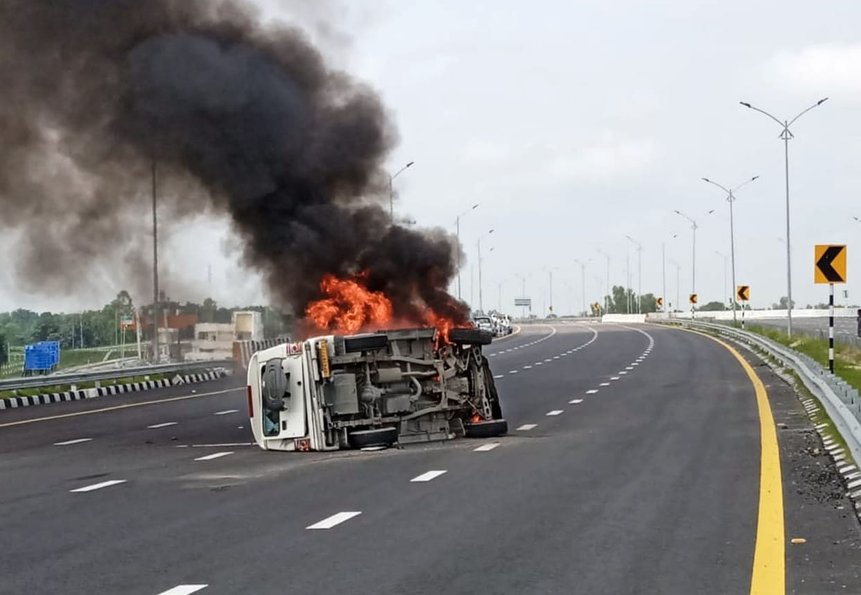 BSA and the driver of his car injured in a road accident