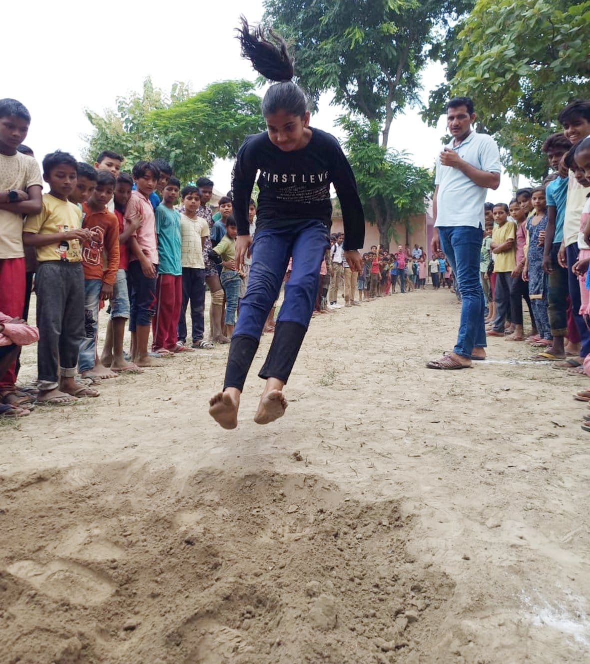 Pankaj and Priyanshi won 50m sprint race