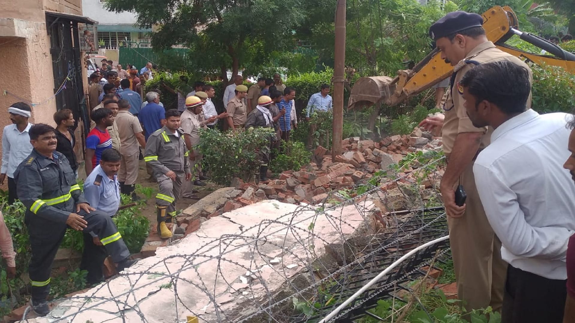 The wall of society collapsed during repair of drain in nodia