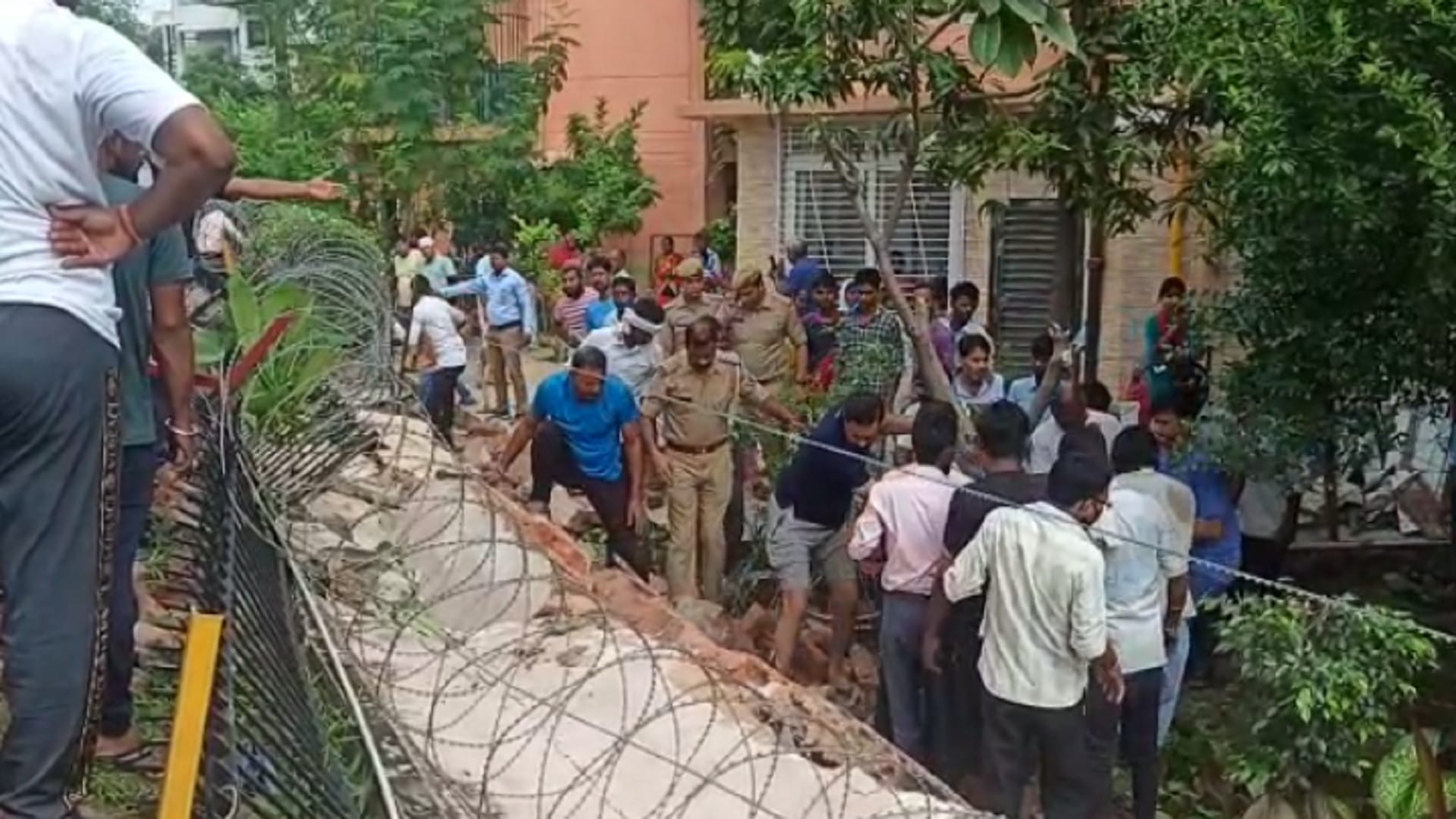 The wall of society collapsed during repair of drain in nodia