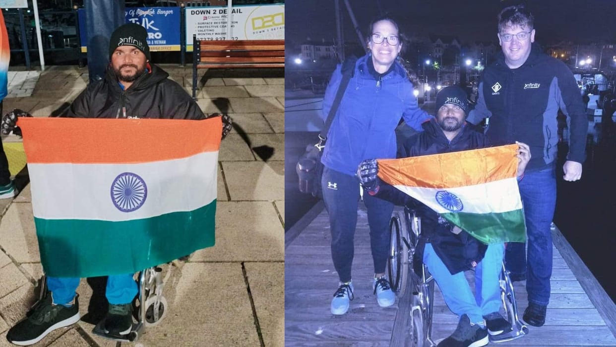 Satendra Singh Lohiya became the first international para swimmer of Asia by crossing the North Channel