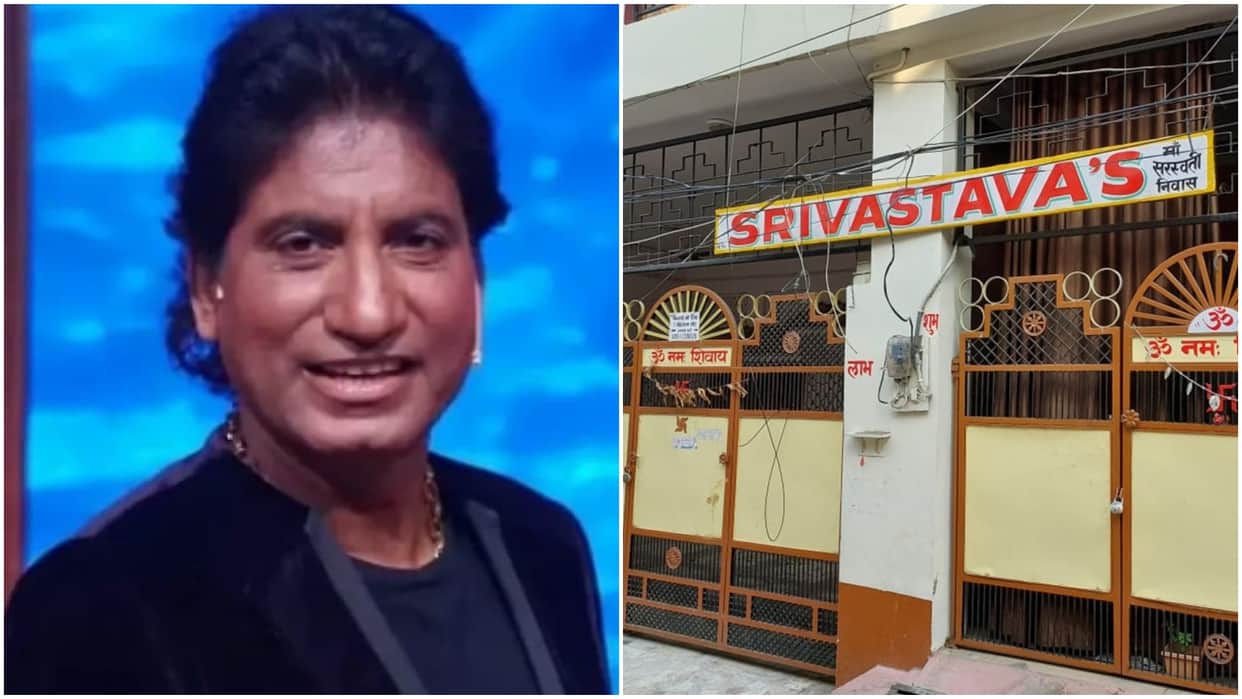 Raju Srivastav passes away comedian friends and family gathered outside the house in Kanpur