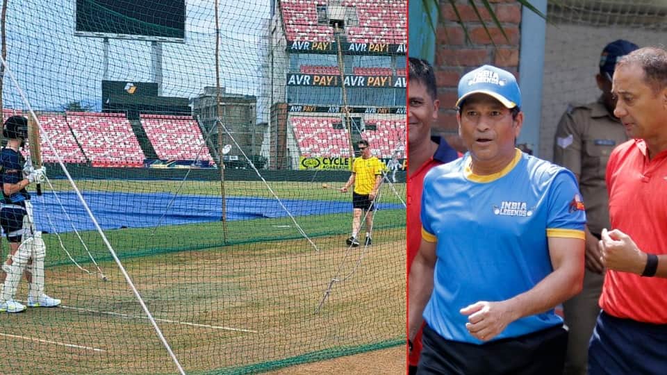 Road Safety World Series: Team India Practice match crowd of fans to watch Sachin
