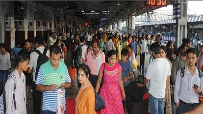 Rail traffic affected due to rain Utkal Express delayed by nine hours