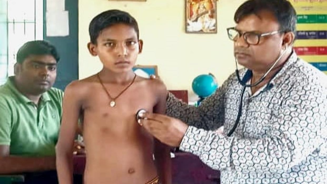 Hole found in the heart of class seven student RBSK team went to school for checkup in school