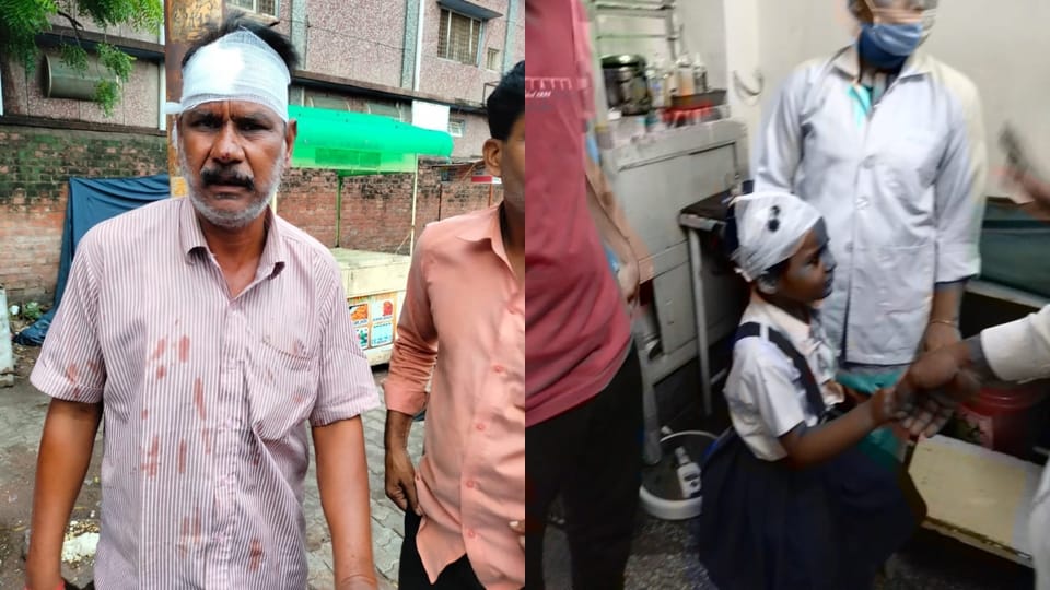 Jhansi Accident Speeding car hit a school auto full of children