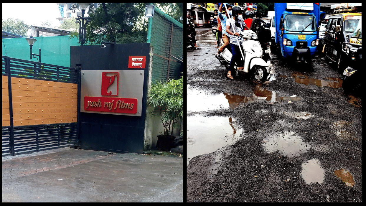 Potholes around big bollywood production houses in Mumbai become nightmare for cast crew BMC Maharashtra Govt