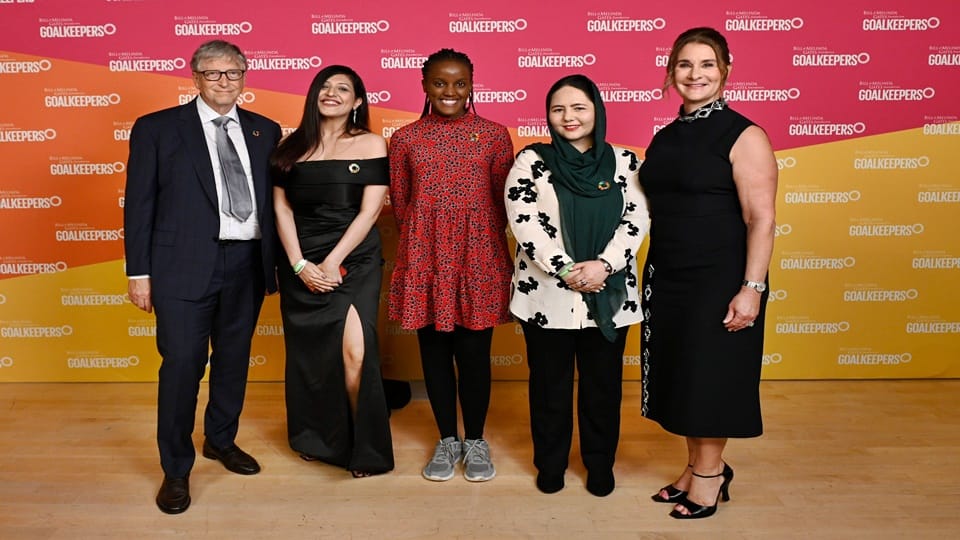Four People including Indian Radhika Batra were honore with the Gdates Foundation