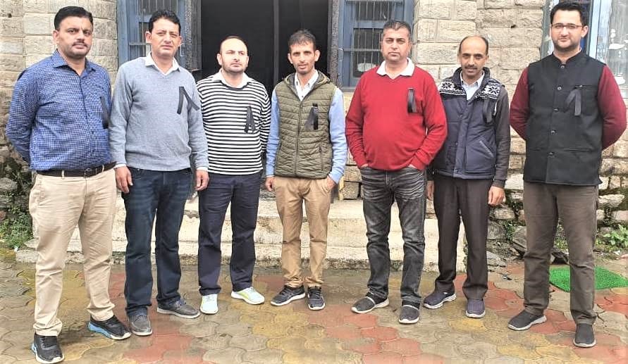 court employee protest in chopal