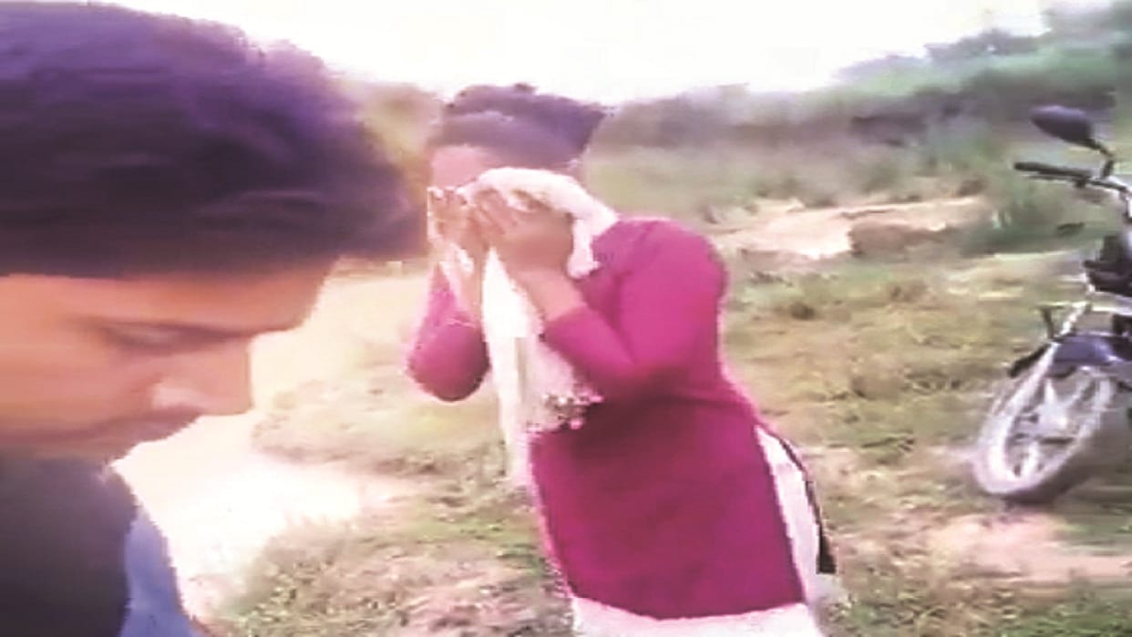 When the bulldozer reached home, the two accused of molestation surrendered