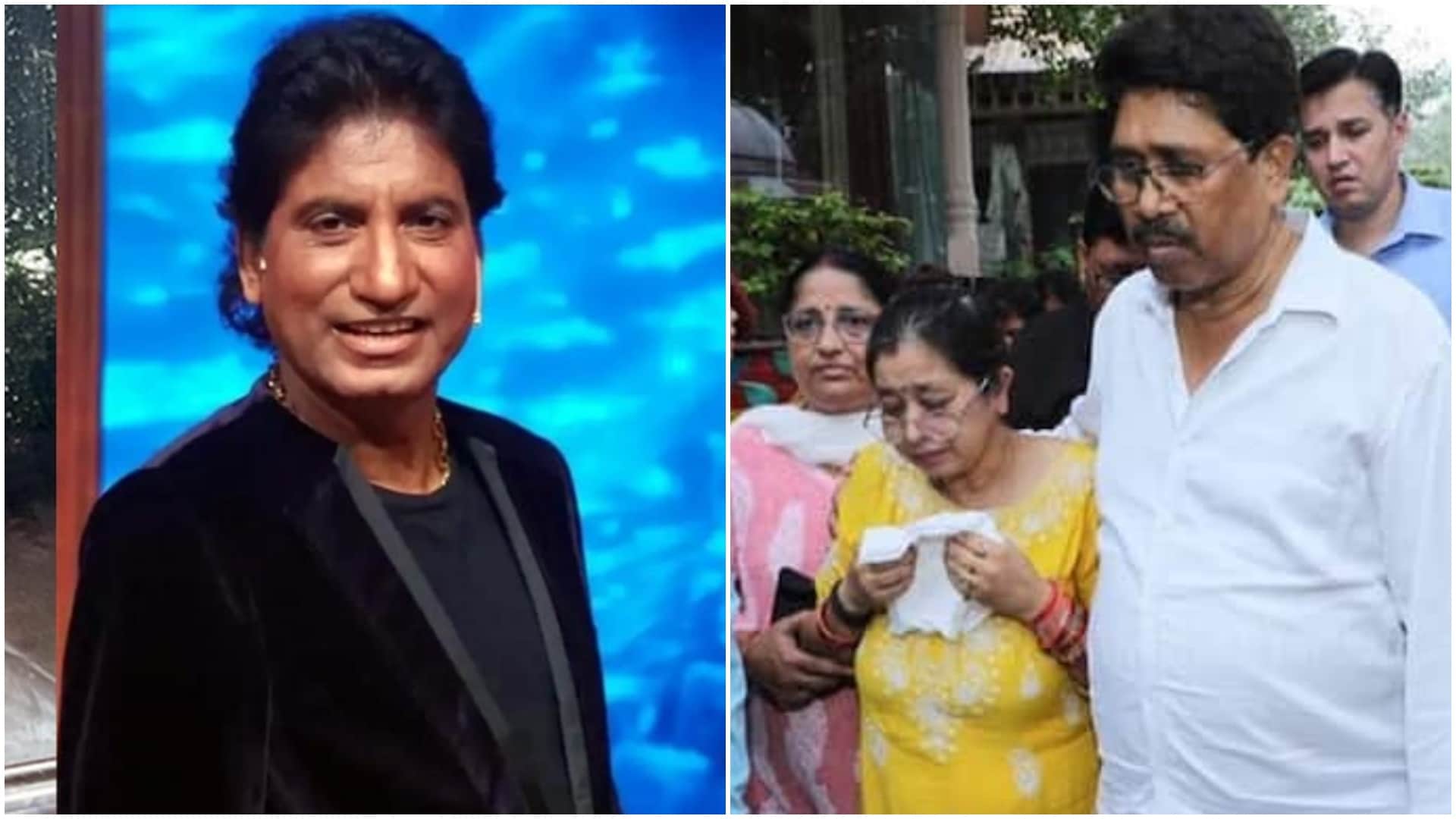 Raju Srivastav last rites comedian wife Shikha  Srivastav  got emotional after paying tribute to her husband