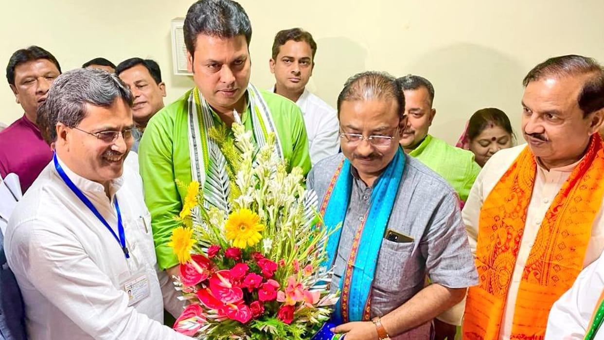 Former Tripura CM & BJP leader Biplab Kumar Deb elected to Rajya Sabha with a total of 43 out of 58 votes