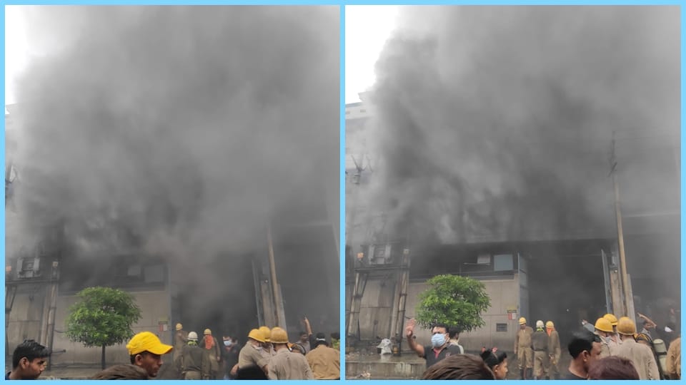 Fire breaks out in footwear factory in Narela