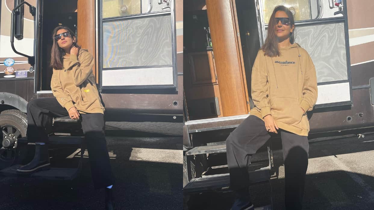 Anushka Sharma latest bts pics from chakda xpress shoot in no makeup look